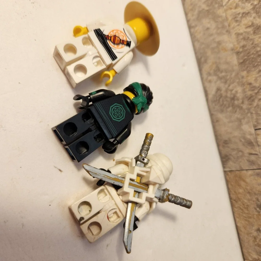 LEGO Ninjago Minifigure Lot Master Wu Lloyd Garmadon Zane White Black Green